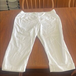 Talbots White Cropped Pants